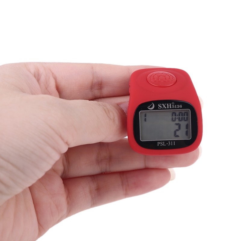 6 digital finger tally counter 8 channels with LED backlight time chanting prayer ring silicone electronic hand counter