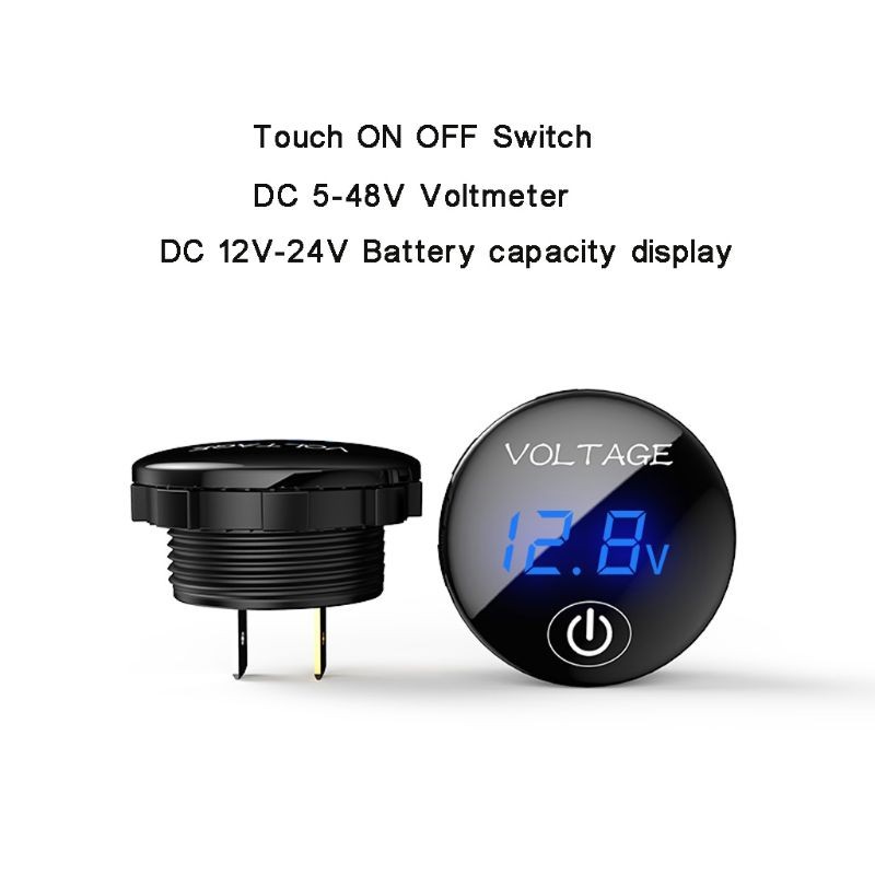 LED Panel Digital Voltage Meter 5V-48V DC For Car Motorcycle Battery Capacity Voltmeter Display With On/Off Switch