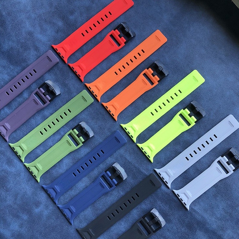 Sport Band for Apple IWatch Series SE 44mm 40mm Bracelet Strap for Apple Watch 7 6 5 4 3 41mm 45mm 42mm 38mm Silicone Watchband