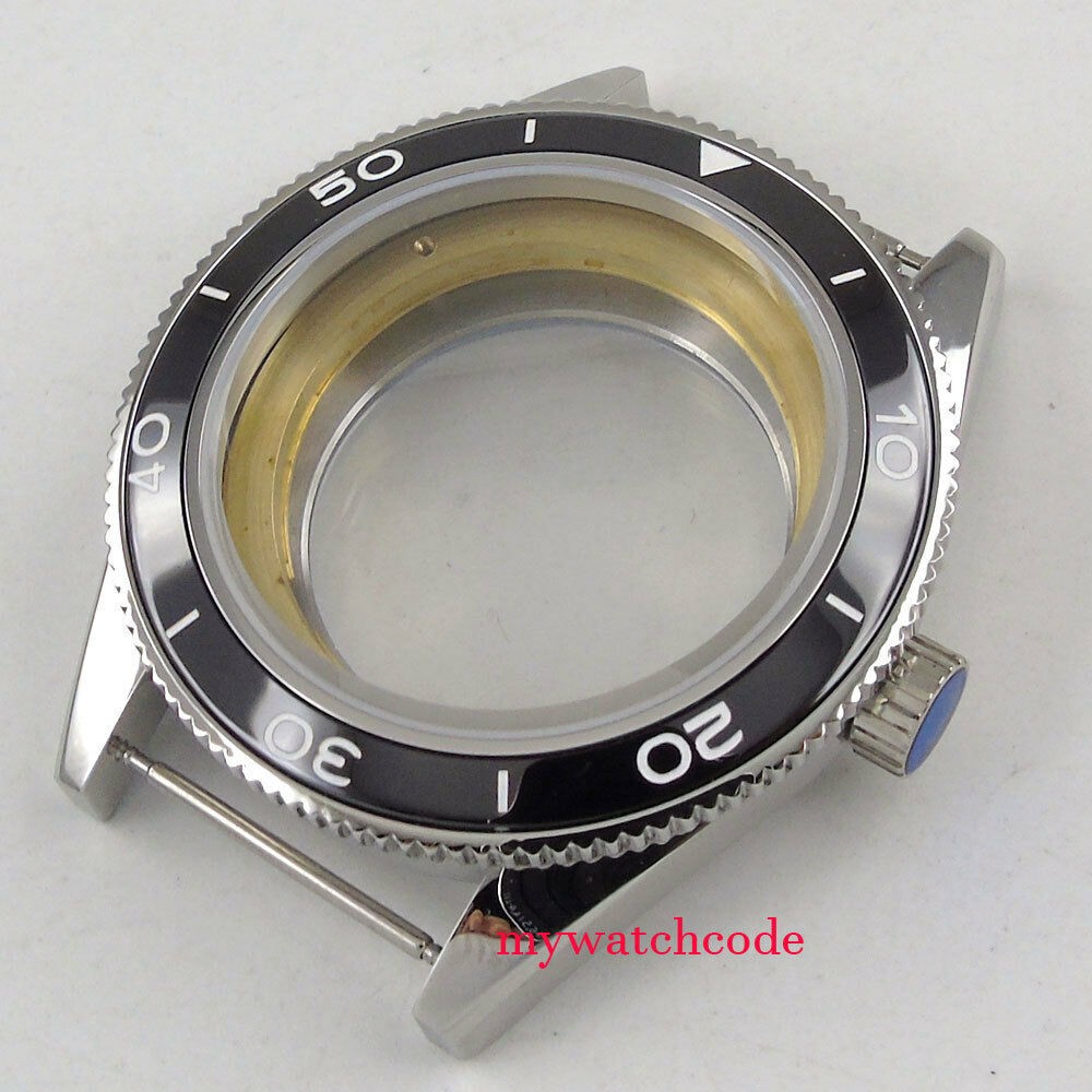 41mm sapphire glass no logo watch case + dial + hand fit ETA 2836 Miyota 8215 821A NH35A NH36A movement