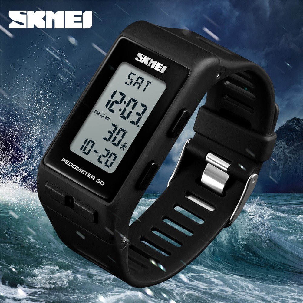 SKMEI Pedometer 3D Men Women Sport Watch Digital Calorie Wristwatches for Men Ladies Fashion Waterproof Bracelet reloj 1363