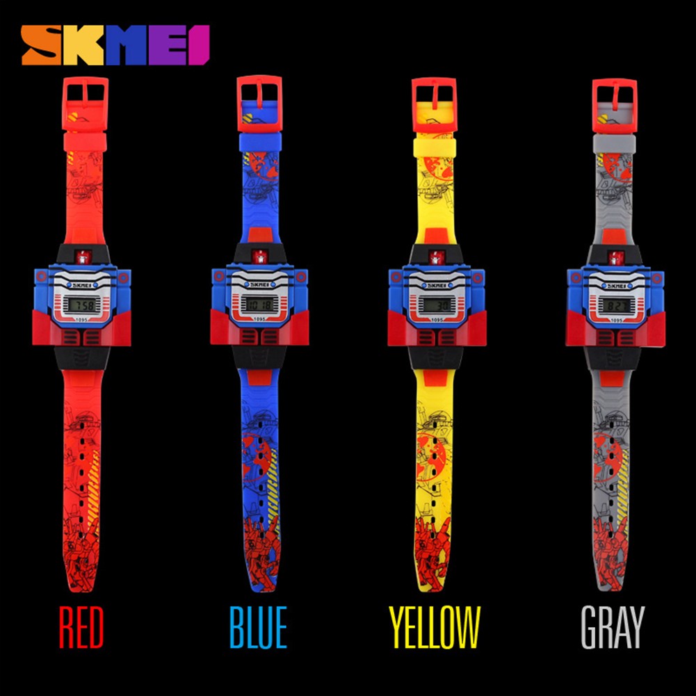 SKMEI 1095 Children's Wristwatch Kids Boy Detachable Digital Watch Robot Deformation Toy