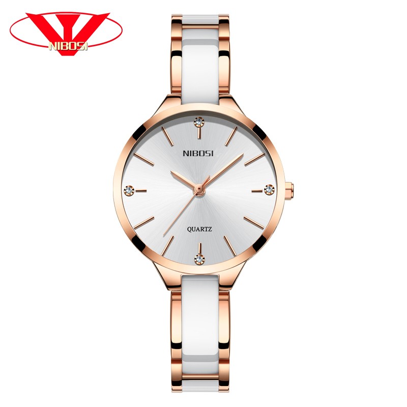 NIBOSI Women's Wrist Watch Ceramic Wristwatches Ladies Creative Watch for Women Female Clock Relogio Feminino Montre Femme