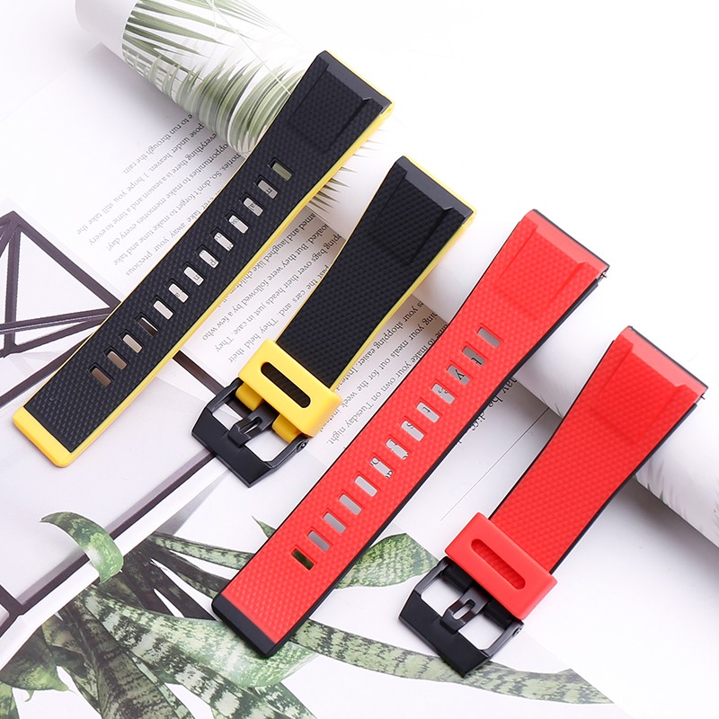 24mm Resin Strap Men's Pin Buckle Watch Accessories for Casio GA2000 PRG-600 PRW-6600PRG-650 Sports Waterproof Wristband Ladies