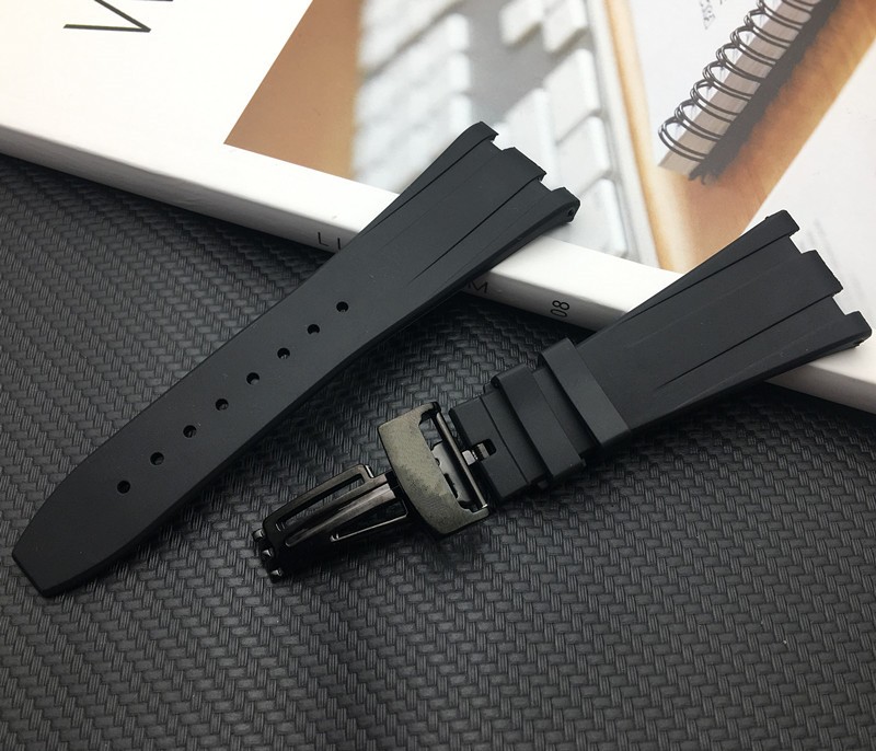 Luxury Brand Silicone Rubber Watchband For Audemars For Piguet Strap 28mm Watch AP Band Men Bracelet Butterfly Buckle Tools