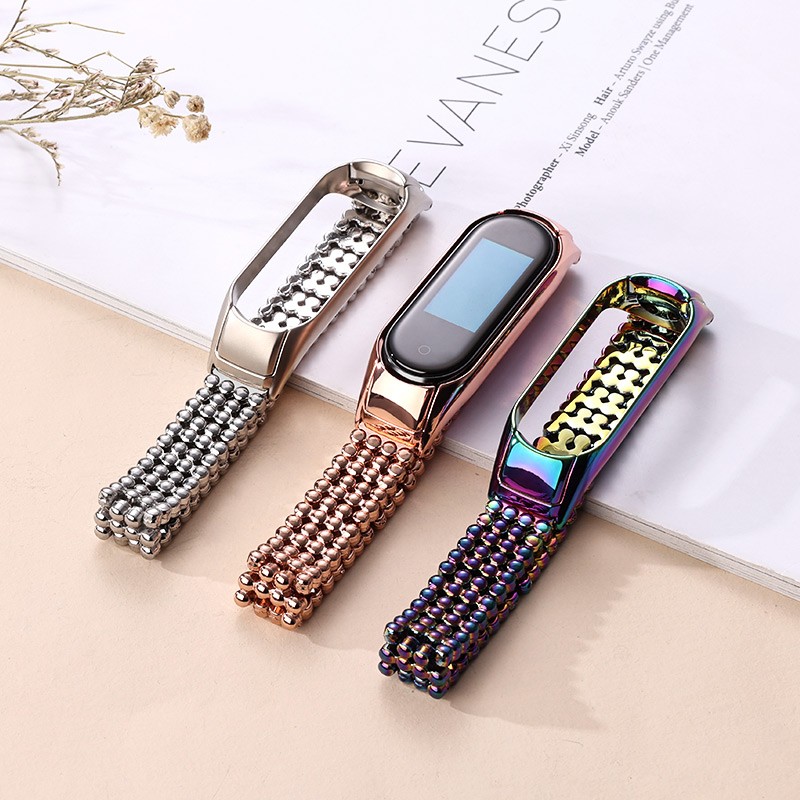 For Mi Band 5 6 Strap Metal Stainless Steel For Xiaomi Mi Band 4 3 Strap Global Version Compatible Miband Bracelet Wristband