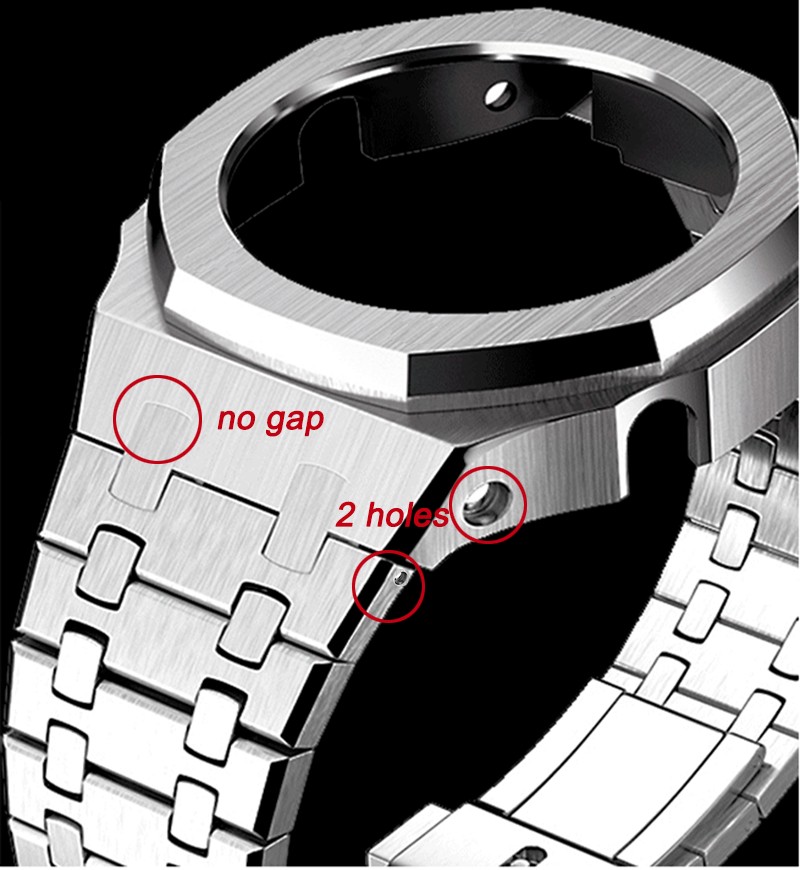 4th Gen GA2100 MOD Metal Case For GA2110 Watch Band Bezel Rubber Strap Stainless Steel Bezel Watch Band + Case With Tools