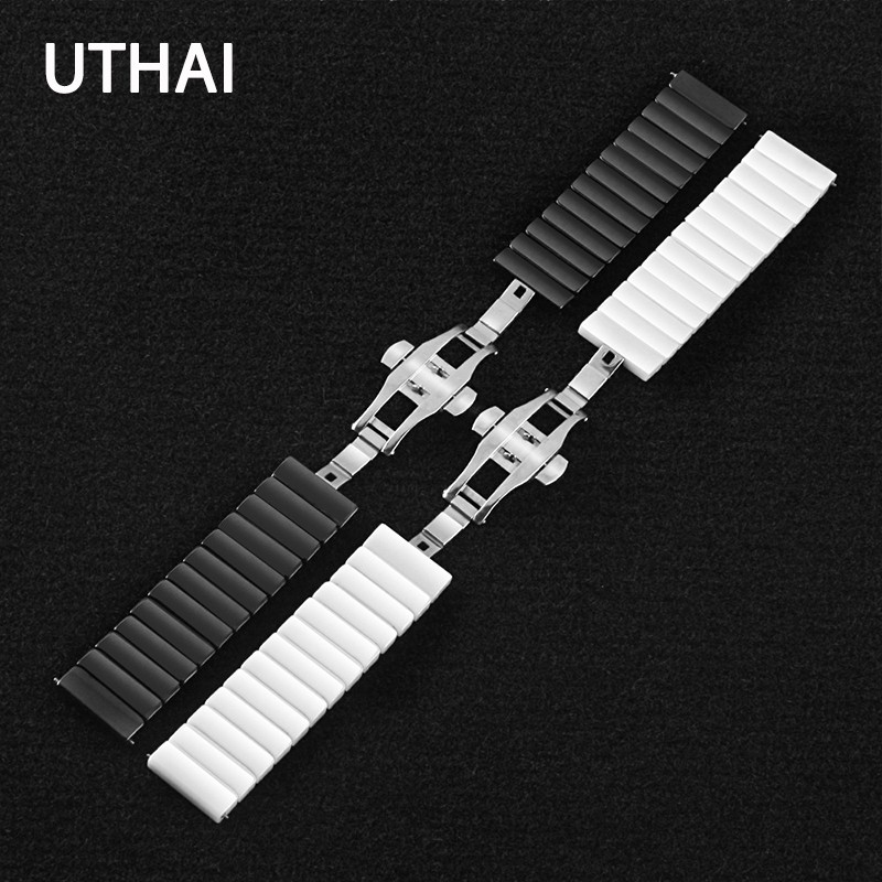 U Thai C03 Ceramic 20/22/24mm Watch Strap Strap for Samsung Watch High Quality Ceramic Strap for Apple Watch 1/2/3/4/5