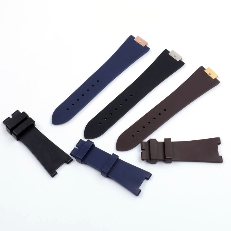 Durable 25mm Silicone Rubber Watches for Patek PP 5711/5712G Watch Strap Gray Waterproof Strap Wristband