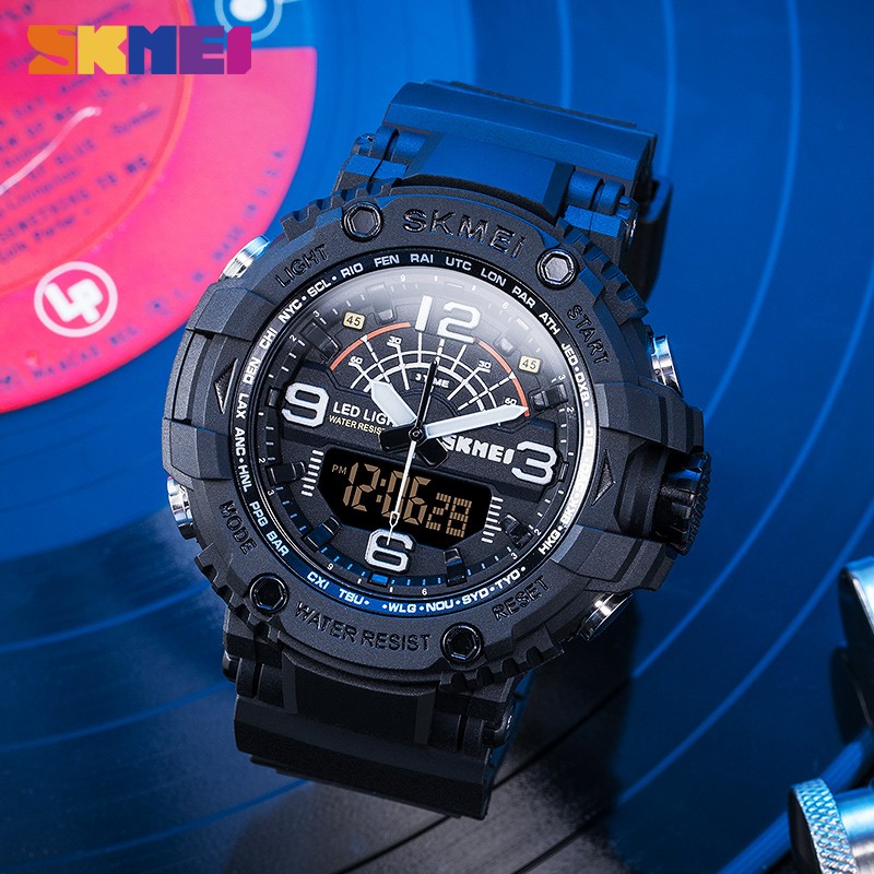 SKMEI 1617 Military Camouflage Sport Watches Stopwatch Alarm 3 Time 5Bar Waterproof Male Clock Men Watch relojes hombre 2020