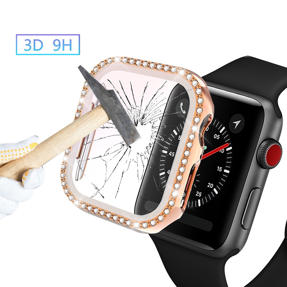 Glitter Tempered Glass Screen Protector for iwatch Apple Watch Series 6 5 4 3 2 1 44mm 40mm 42mm 38mm Protective Film Protection