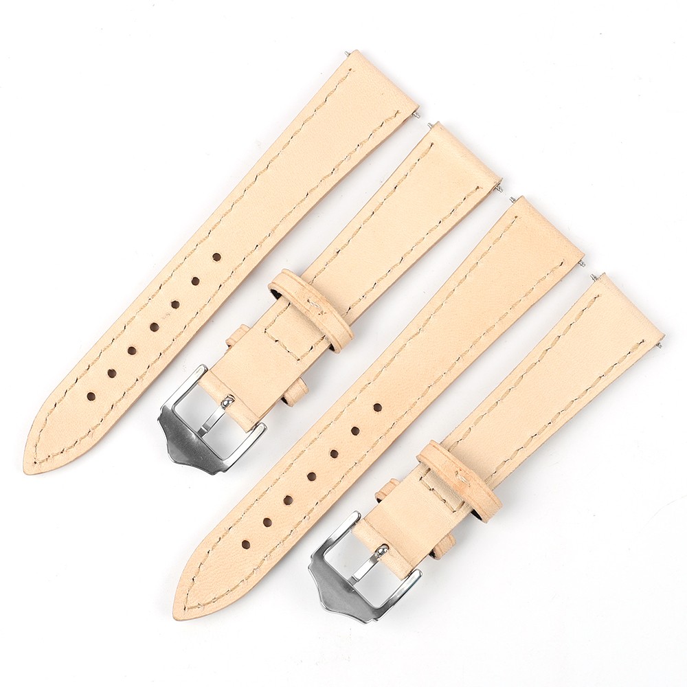 Genuine Leather Watch Strap 20mm 22mm Cream Strap Leather Watchband High Quality Handmade Unisex Vintage Strap