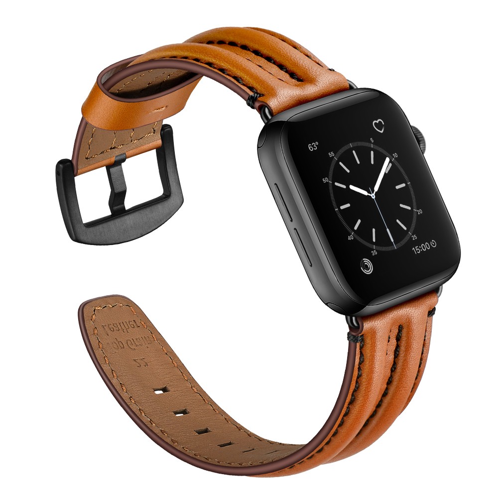 Genuine Leather Strap for Apple Watch Band 44mm 40mm 42mm 38mm Double Casual Band Bracelet iWatch Series 5 4 3 se 6 7 45mm 41mm