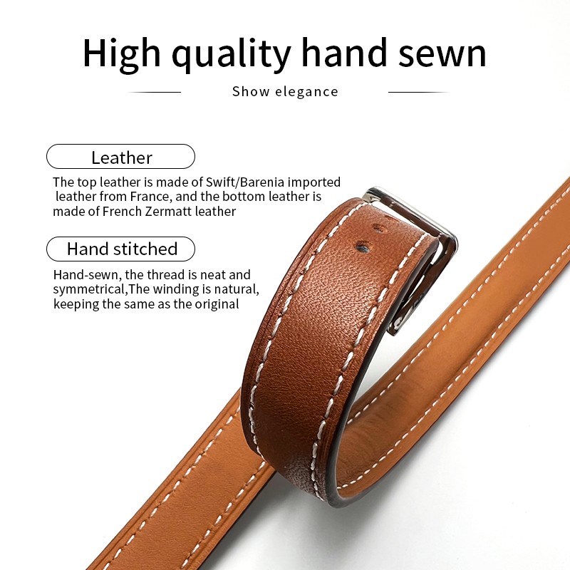 Kebitt Newest High Quality Double Round Band for Apple Watch Series 7 6 Se 5 4 3 2 1 Iwatch Strap Fashion Men Women 14mm Width