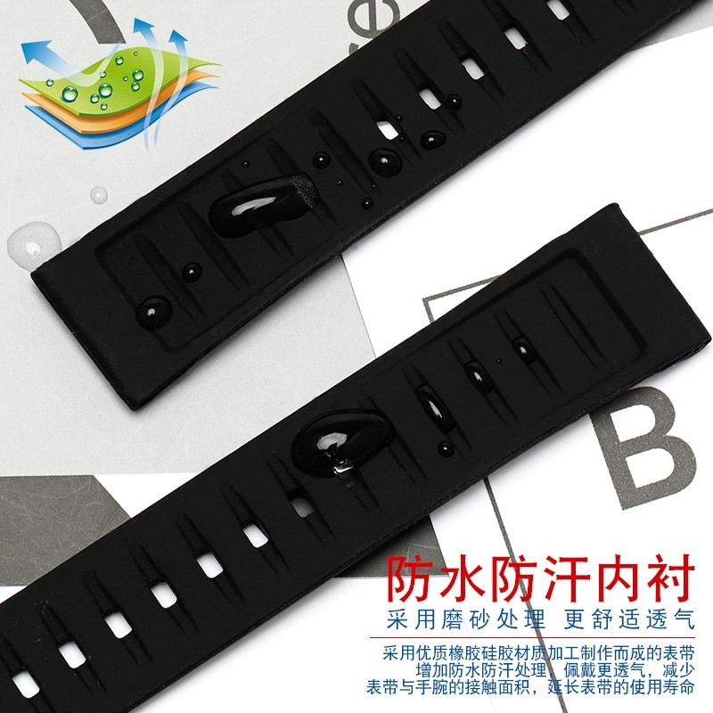 Luxury men's watch strap, silicone rubber, 20mm, 22mm, tag carry strap, Heuer drive timer