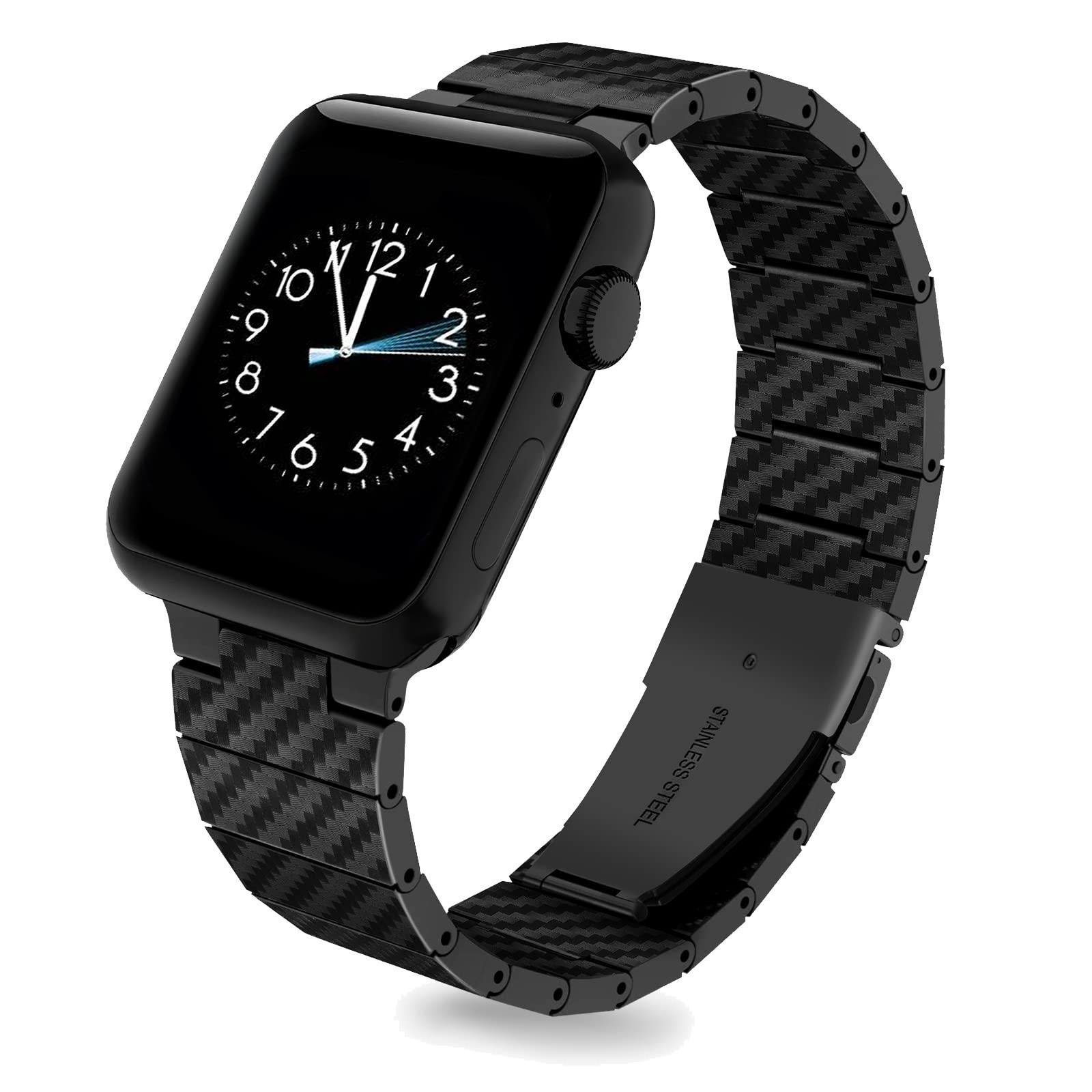 Carbon Fiber Strap for Apple Watch Band 45mm 44mm 42mm 41mm 40mm 38mm Lightweight Connect Bracelet Strap iWatch Series 5 4 3 6 SE 7