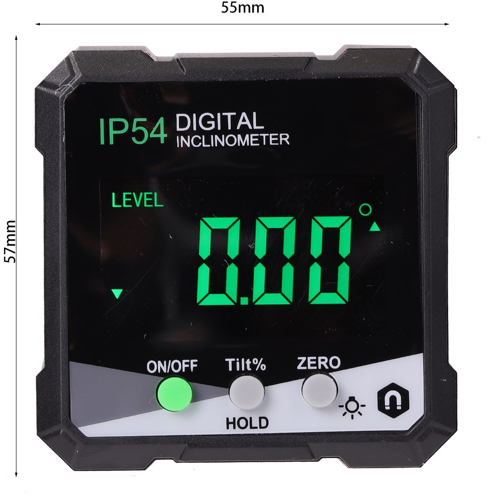 Precision LCD Digital Inclinometer Slope Meter IP54 Waterproof Bevel Gauge Inclinometer Magnetic Based