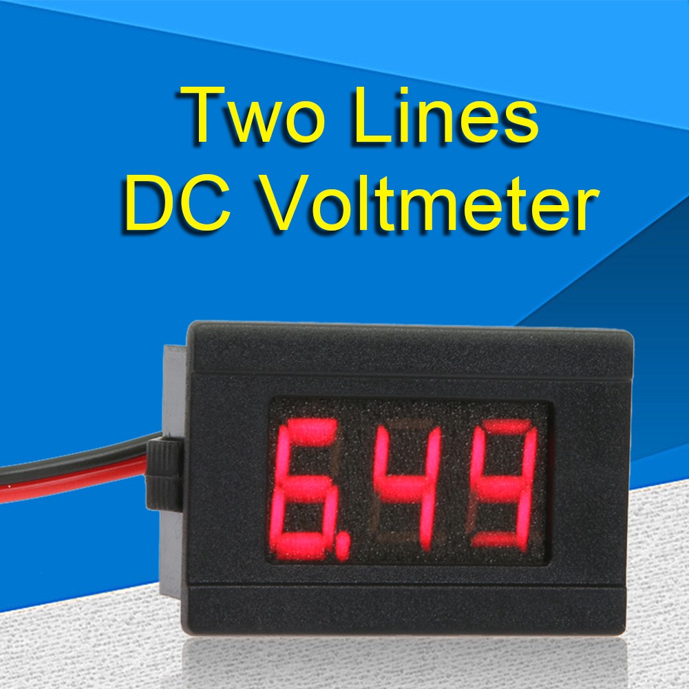 0.36 inch 0.36" digital voltmeter red green blue dc 0v-100v 3 lines 3 digits voltage meter led color display panel for arduino