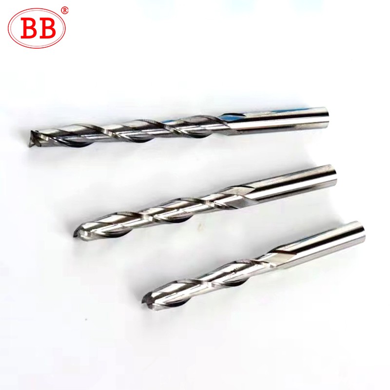 BB Engraving Cutter 2 Flutes Spiral Carbide Steel End Mill for Hard Plastic Acrylic PVC 6mm Router Bit