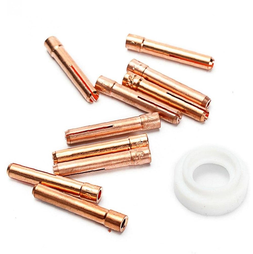 46pcs TIG Gas Welding Torch Short Lens for WP9 WP20 TIG Back Cover Collet Bodies Spare Parts Kit Durable Practical Accessories