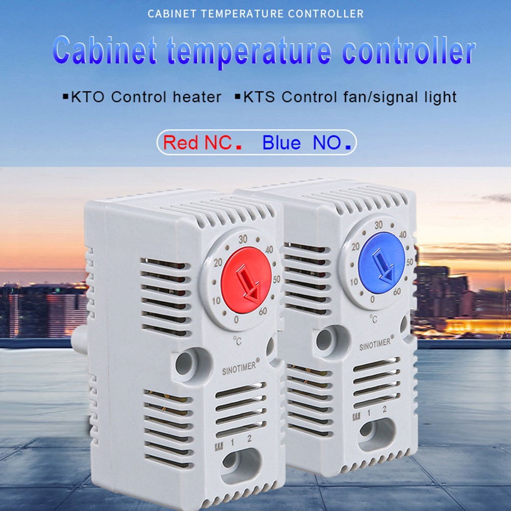 Cabinet thermostat 0-60 degrees temperature controller normally open/closed built-in mechanical thermostat