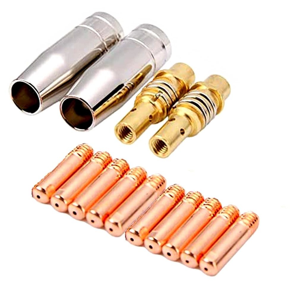 14pcs 15AK Welding Torch Consumables 0.6mm 0.8mm 0.9mm 1.0mm 1.2mm MIG Torch Gas Valve Tip Holder of 15AK MIG MAG Welding Torch