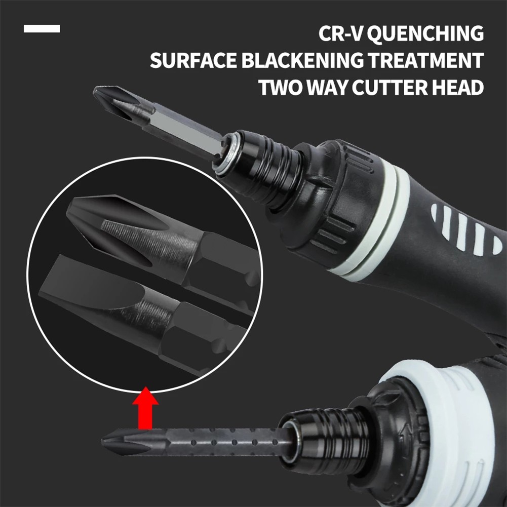 Mini Ratchet Screwdriver Magnetic Slotted Dual Purpose Impulse Head Telescopic Labor Saving Screwdriver Hand Tool