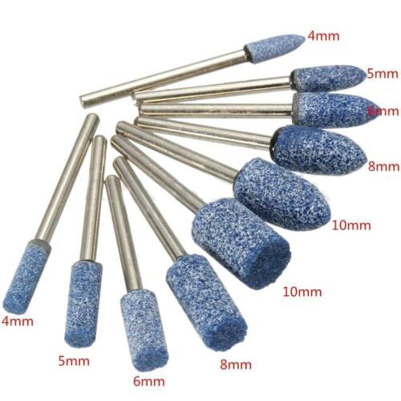 10pcs Polishing Wheel Head Abrasive Head Mounted Rotary Stone Electric Power Tools Grinding Stone Wheel Dremel Access