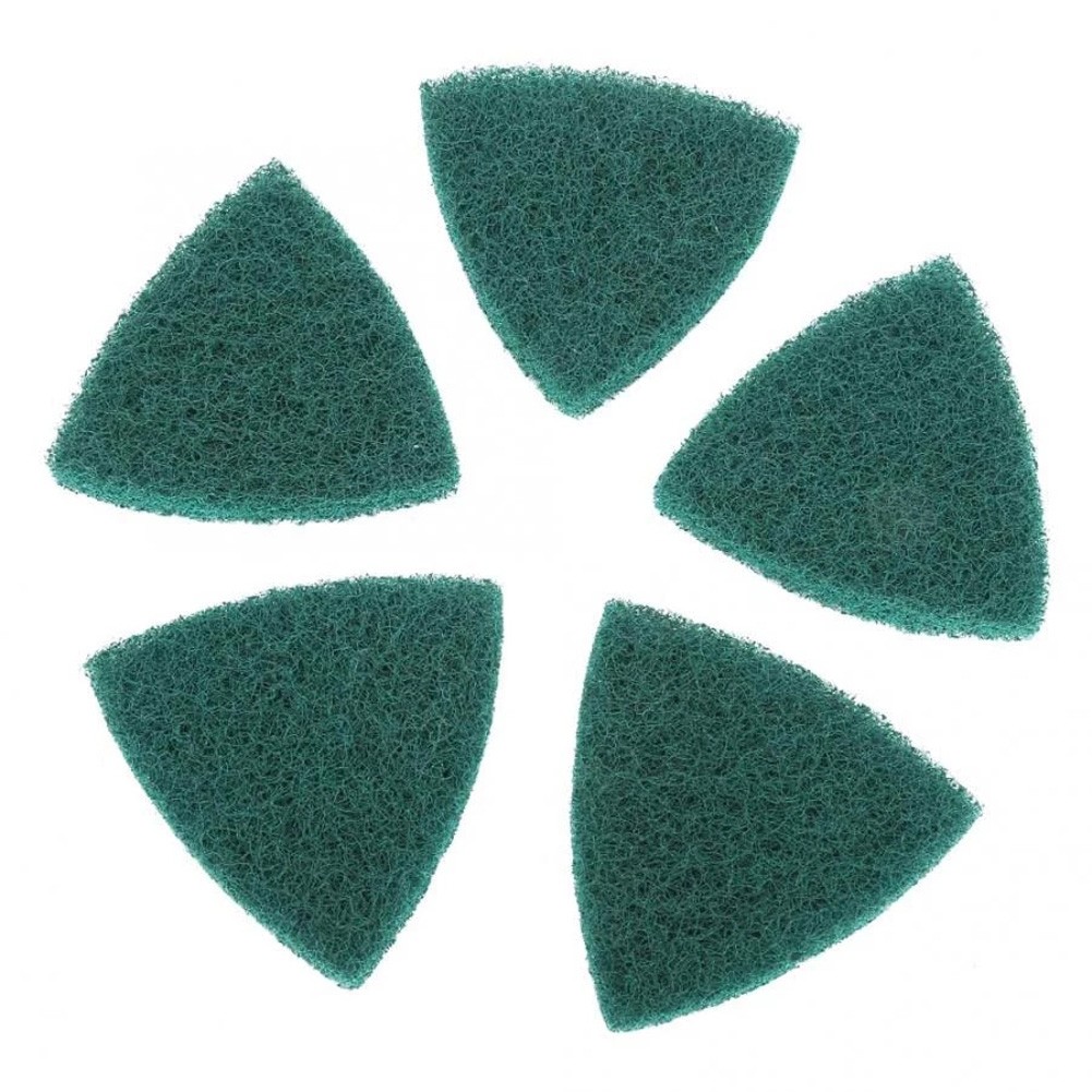 5pcs triangle scouring pad polishing pad self-adhesive plate grinding machine accessories 13mm nylon pad