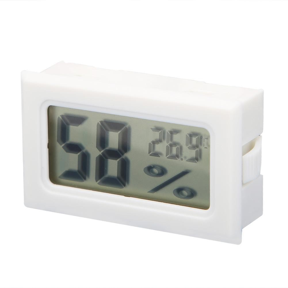 Thermometer Hygrometer Indoor Room Temperature Sensor Mini Digital LCD Temperature Humidity Weather Station With Clock