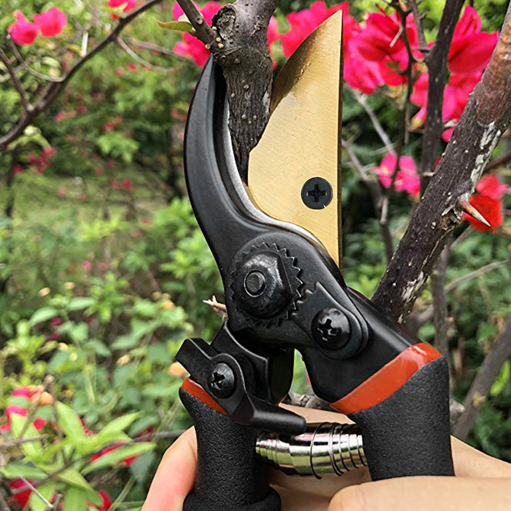 Garden Pruning Shears With Comfortable Grip Lightweight Hand Pruner Titanium Steel Bypass Secateurs Garden Shears Tree Trimmer