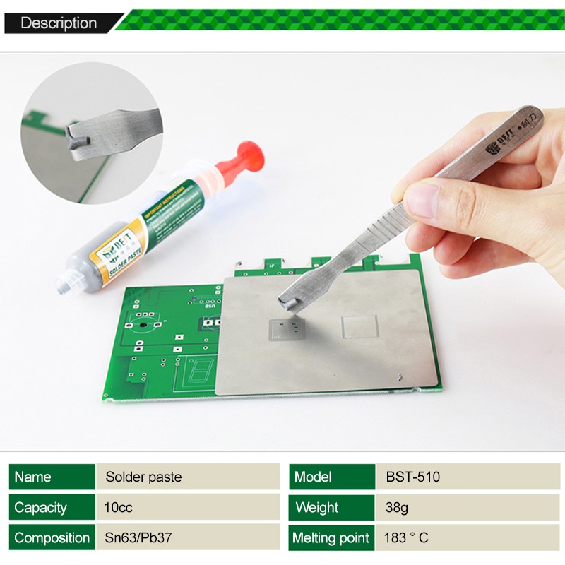 Lead Free Low Temperature Soldering Paste Sn42/Bi57.6/Ag0.4 Melting Point 138℃ SMD Repair Low Temperature Solder Paste