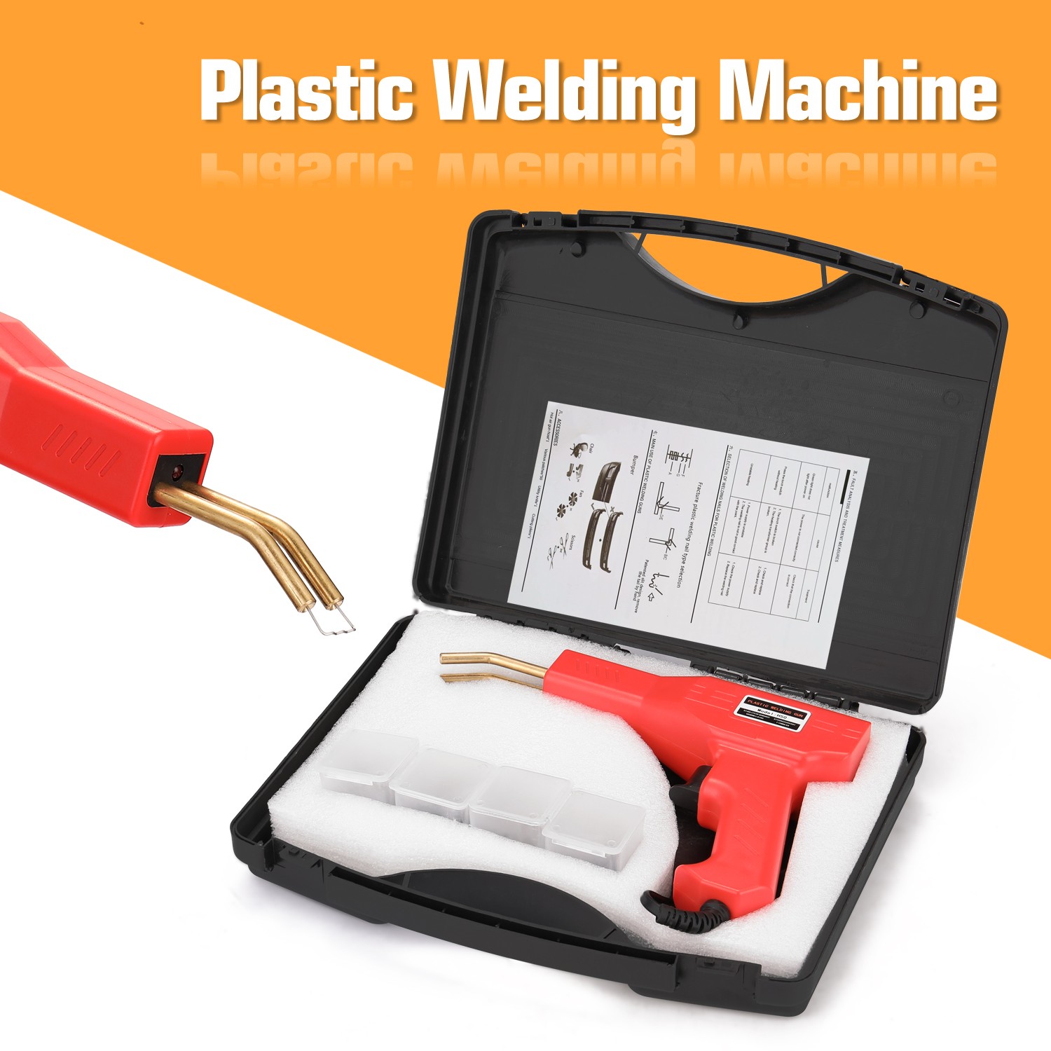 Professional Hot Plastic Welding Machine, PVC Stapler, Bumper Repair, Welding Tool