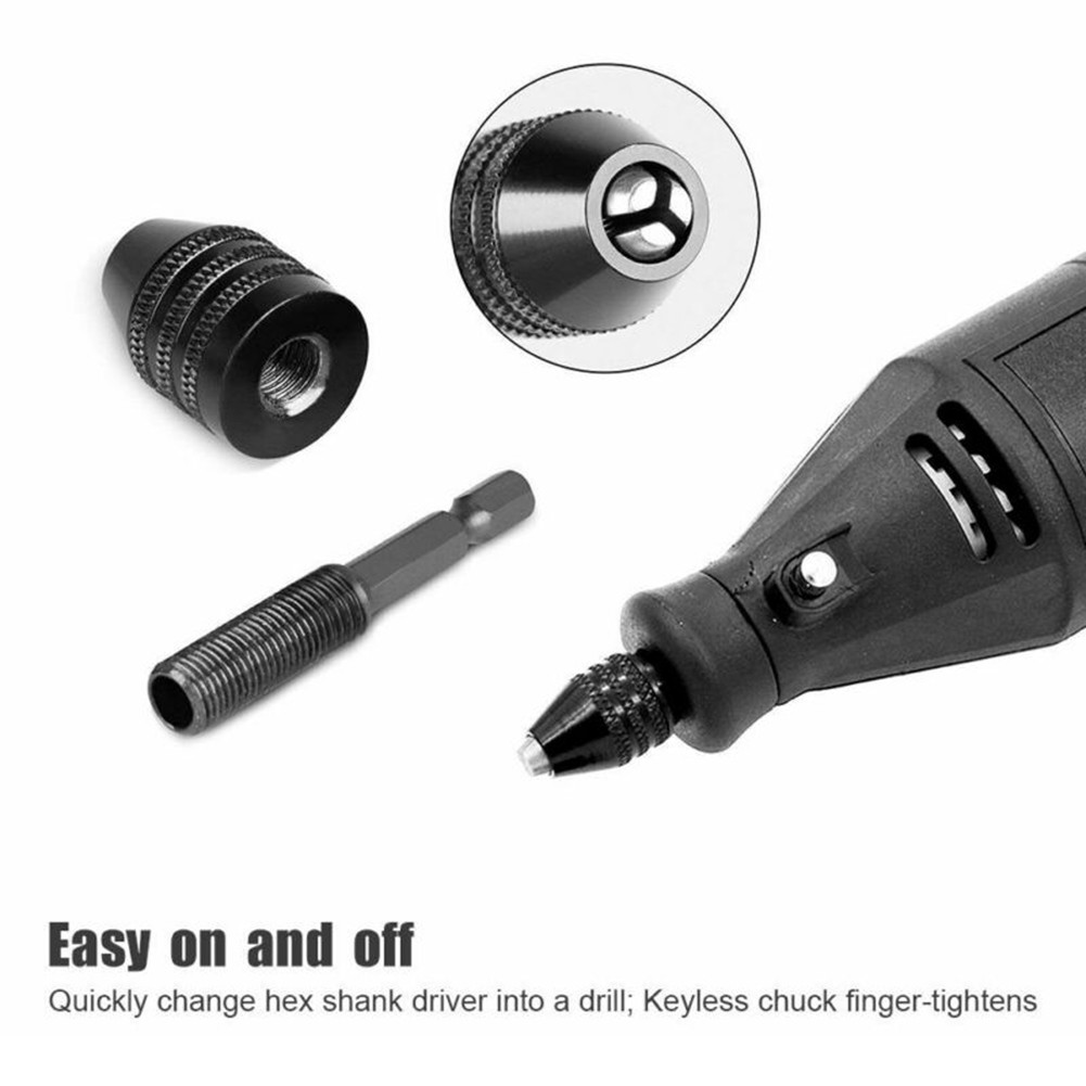 Drill Chuck Keyless Screwdriver Driver Impact Driver Adapter Electrical Micro Motor Clamp Mini Chuck Fittings Hex Shank Drill Bits Adapter