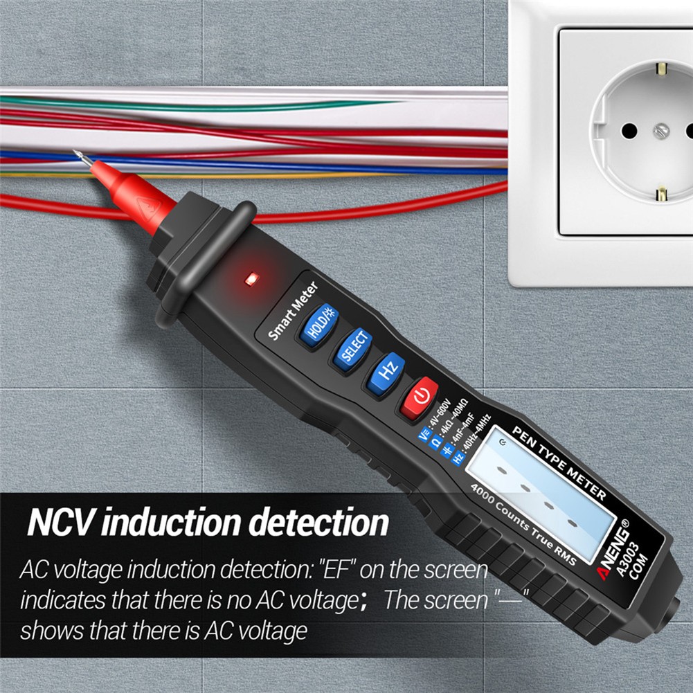 ANENG A3003 Digital Multimeter Pen Professional 4000 Counts Smart Meter With NCV AC/DC Voltage Resistance Capacitance Test