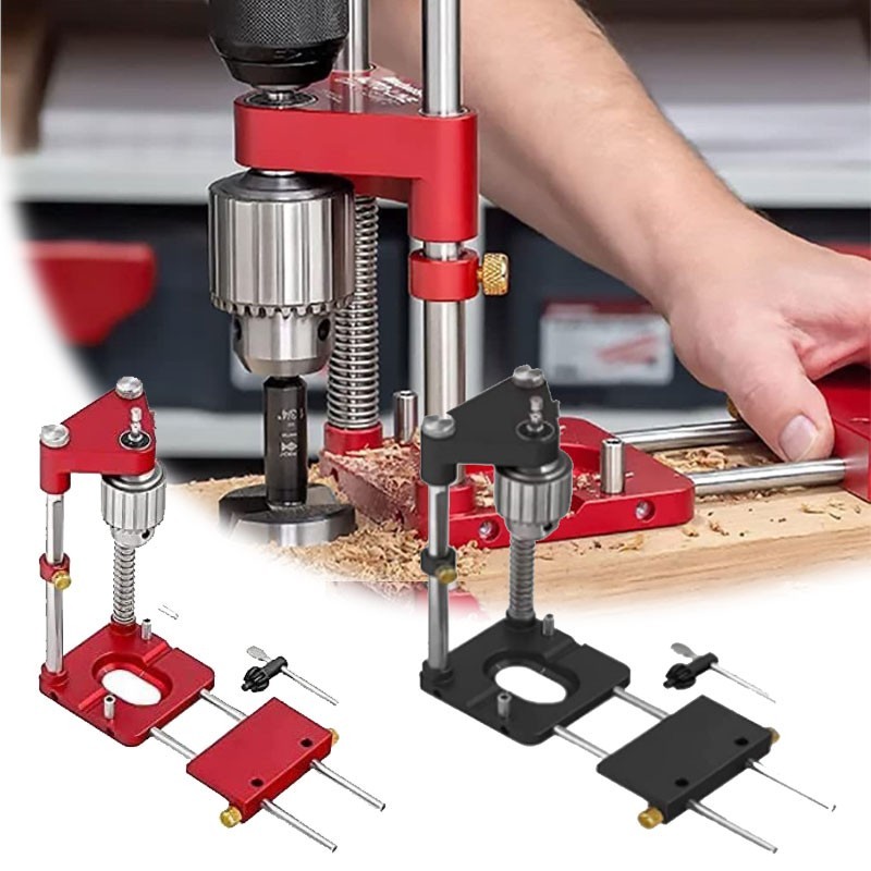 Woodworking Drill Locator Hole Drilling Labor-saving Labor-saving Steel Drill Guide Precision Ruler Tool for Home Fixtures