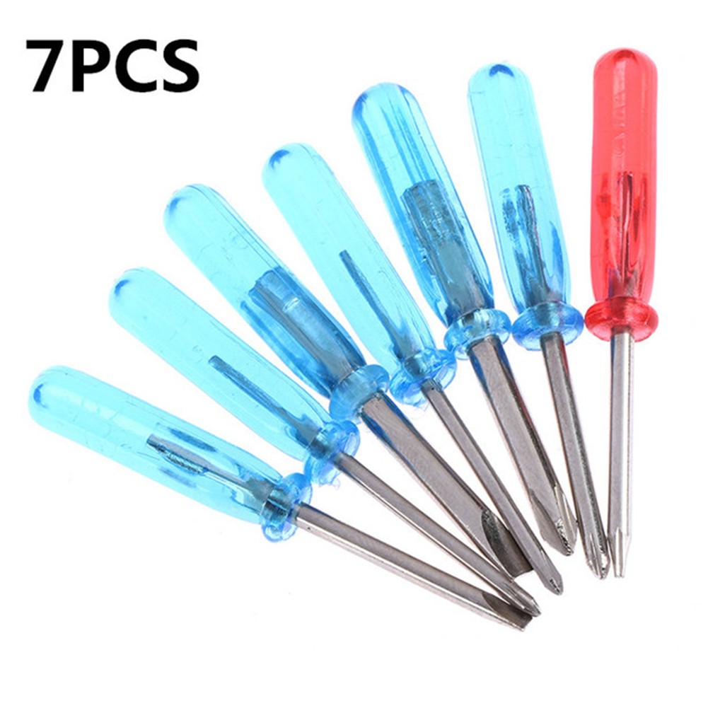 1/7pcs 5mm mini slotted cross word head five-pointed star screwdriver for mobile phone laptop repair open tool