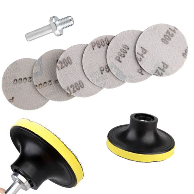 7pcs Diamond Polishing Pads Kit Polishing Wheels for Granite Stone Concrete Marble Polishing Tool Grinding Discs Set