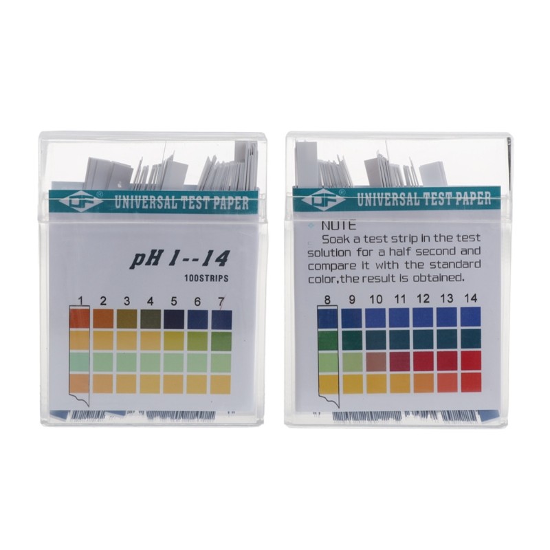 Dropshipping 100 Strips 1-14 PH Indicator Acid Alkaline Paper Water Saliva Test Kit