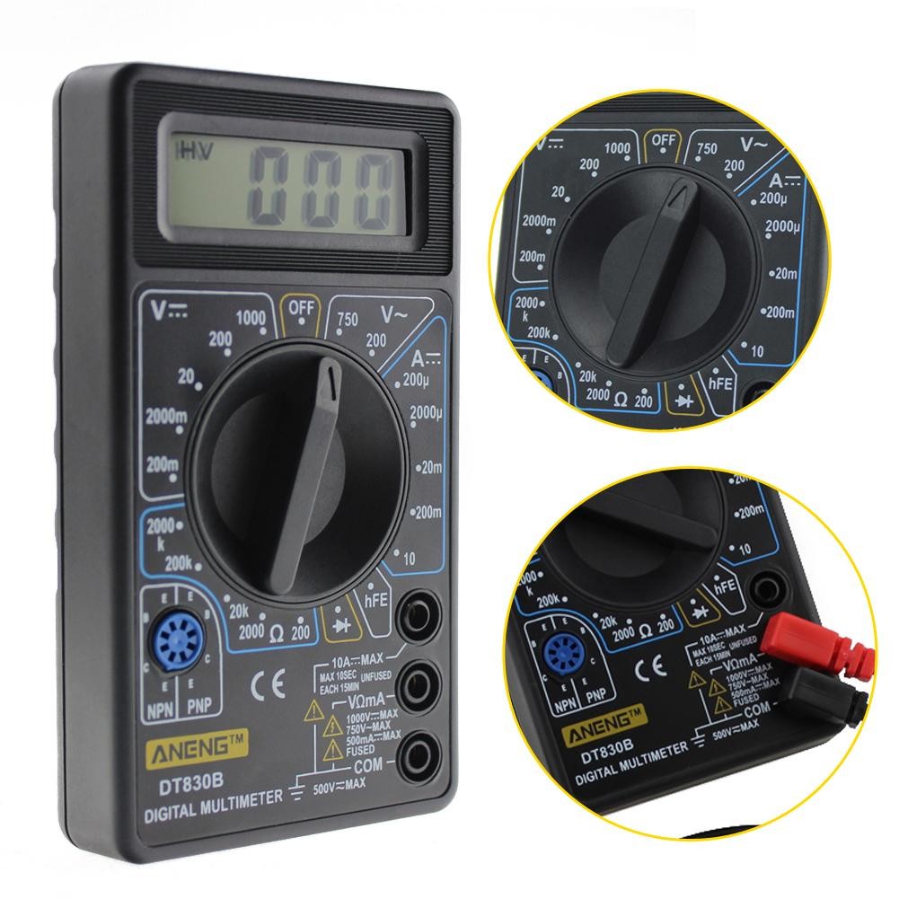 ANENG DT830 Backlit Digital Multimeter 6000 Meter AC/DC Voltmeter Ammeter Voltmeter Ohm Capacitance Meter