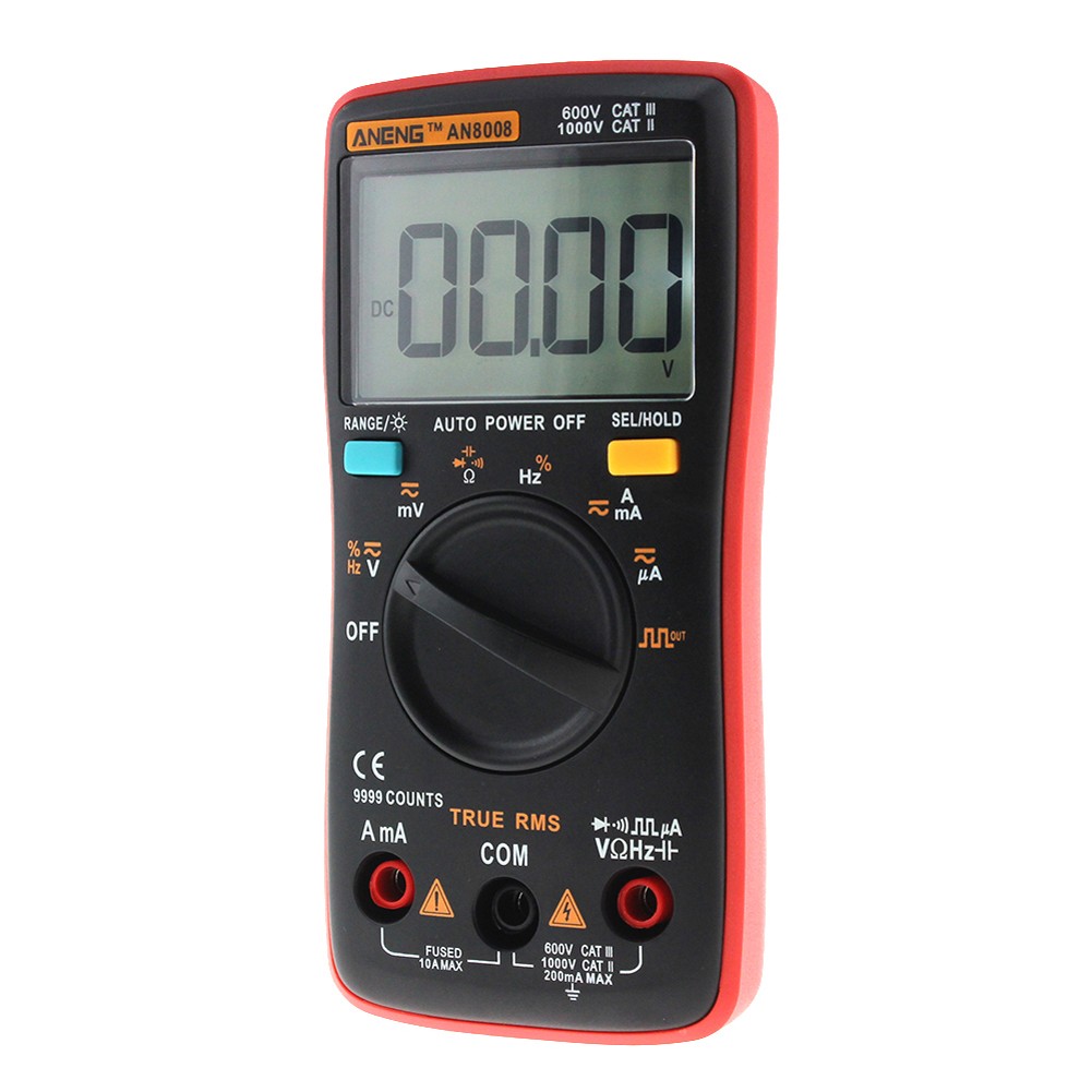 ANENG AN8008 Multimeter 9999 Counts Backlit AC/DC Ammeter Tester Capacitance Tester Electric Motor