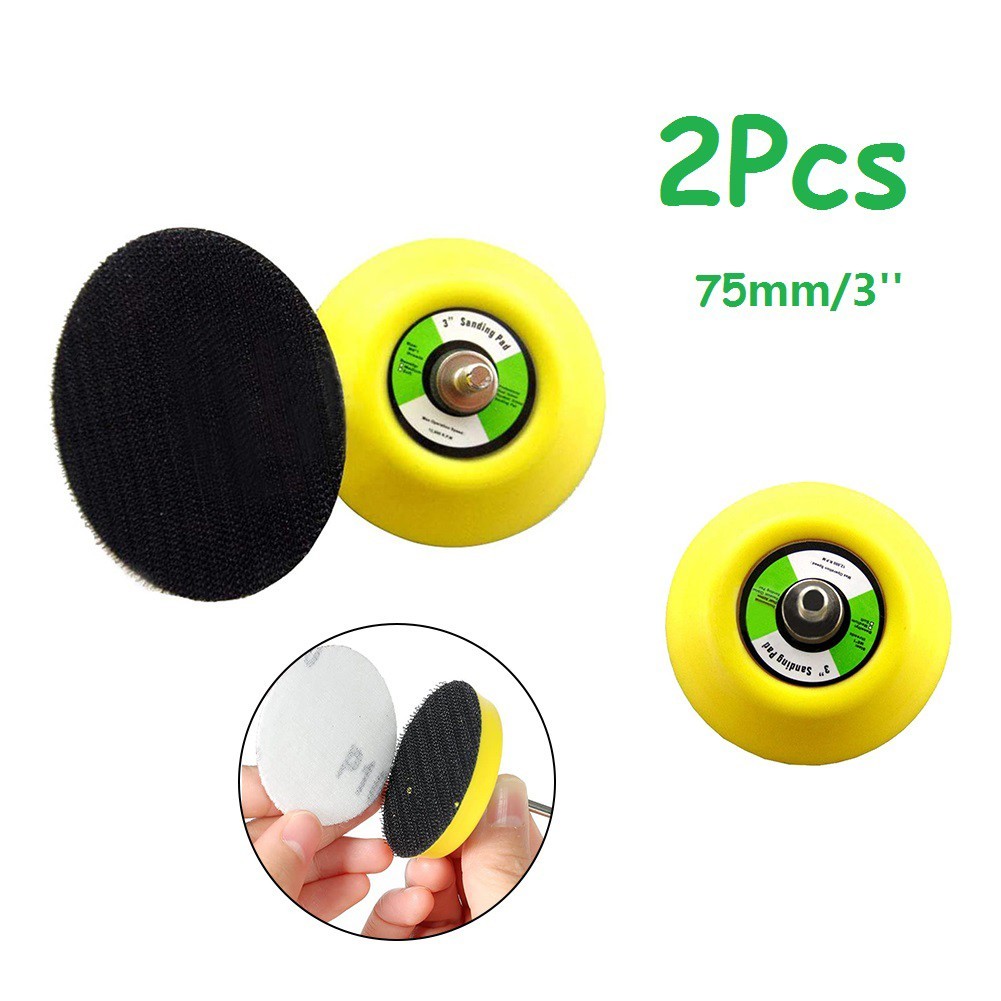 2pcs Professional Adhesive Backing Wheel Pad 75mm Polishing Buffing Disc Plate for Powwer Grinder Sander Tool Accessories