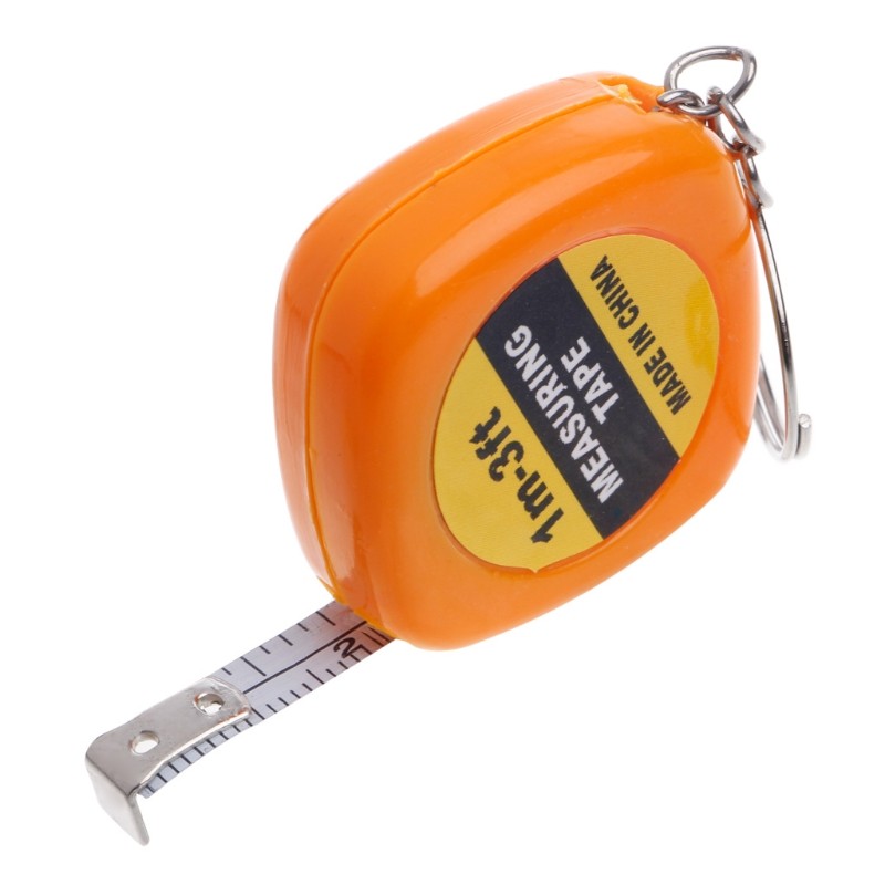 Dropshipping Easy Retractable Ruler Portable Tape Measure Small Pull Ruler Keychain 1m/3ft