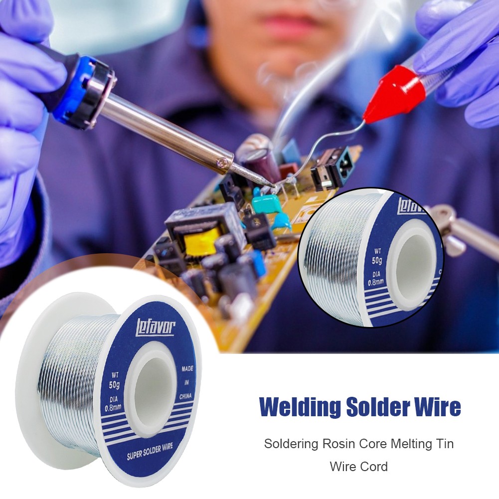 Soldering Solder Wire Roll 0.8/1mm Rosin Core Soldering Melt Low Melting Point Household Tin Wire