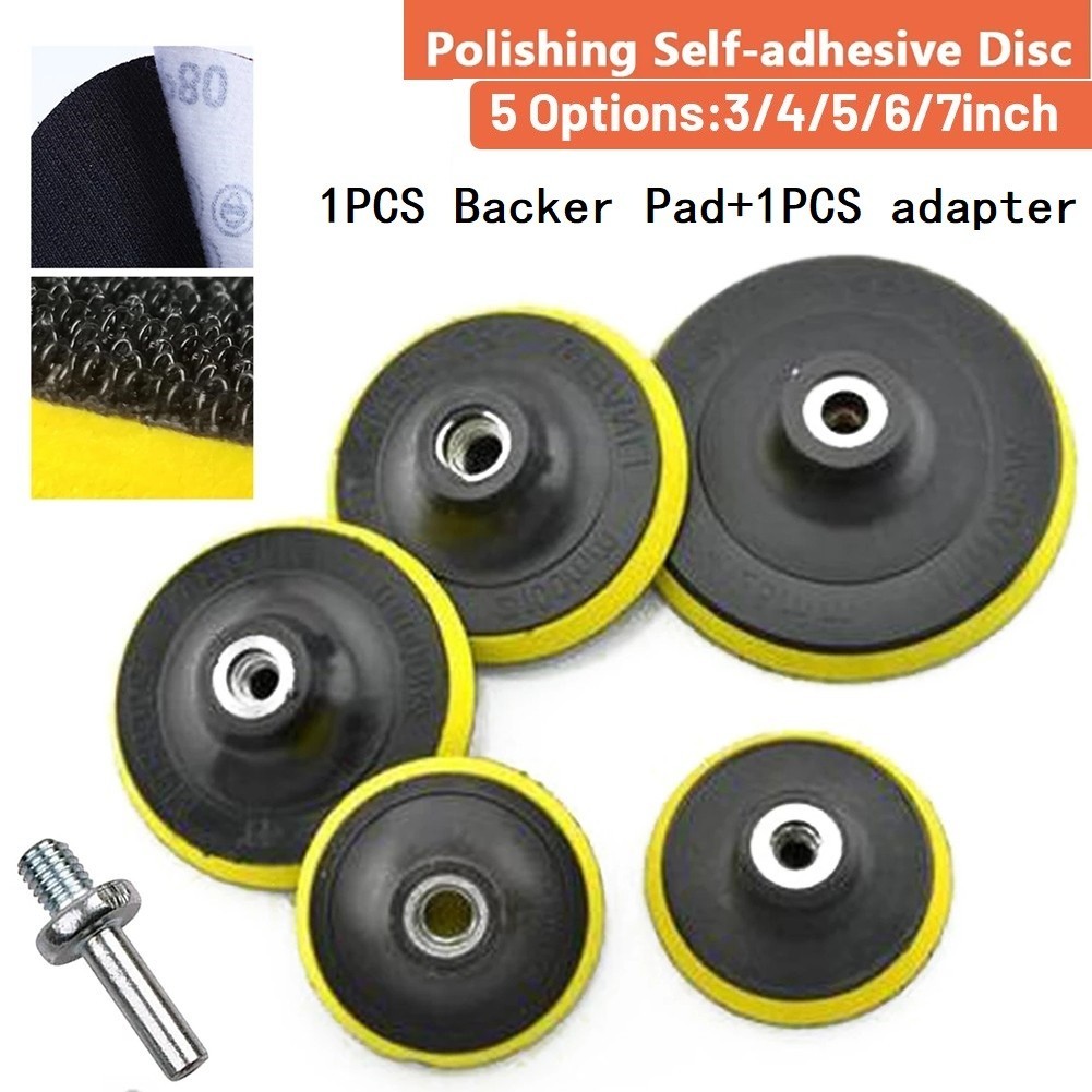 Sandpaper Sander Backup Selfad-hesive Polishing M14 Thread Sanding Disc Pad 3/4/5/6/7" Hook Ring Electric Grinder Polisher Tools