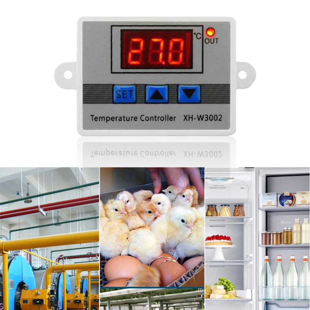 12/24/220V Microcomputer Thermostat Digital Temperature Control Switch Thermometer Thermostat Regulator With Probe -50~110°C