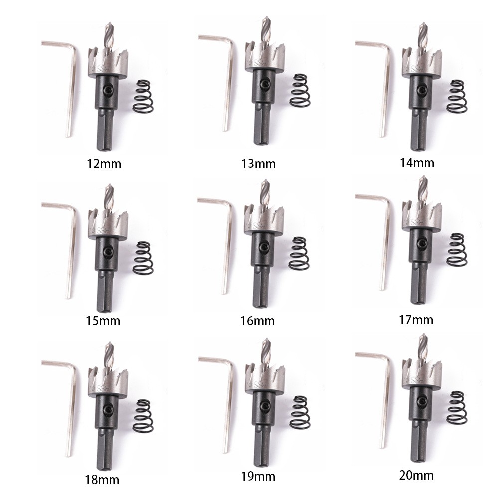 12-20 مللي متر HSS هول المنشار مثقاب الخشب النجارة أدوات يدوية للمعادن سبائك الحديد قطع الحفر ثقب فتاحة لتقوم بها بنفسك قاطع خشب