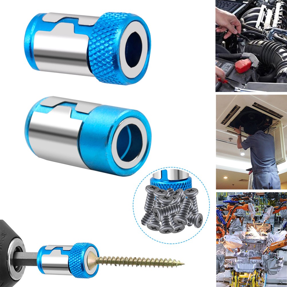 1/4" Alloy Steel Screwdriver Bits Magnetic Ring for 6.35mm Shank Anti Corrosion Drill Bit Magnet Strong Ring