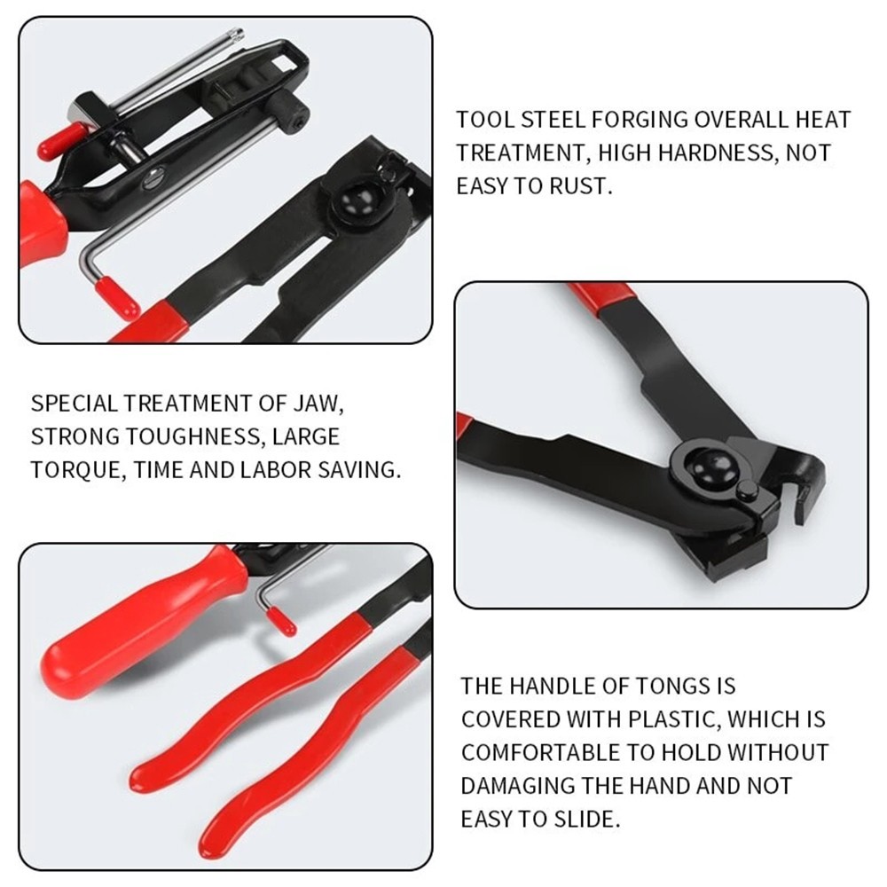 2pcs CV Joint Starter Clamp Pliers Multifunctional Band Banding Tool Hand Auto Tool General Joint Clamps Pliers Car Banding Tool