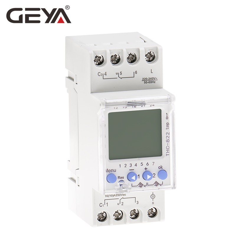 GEYA THC-822 Walkie Talkie Programmable Timer 2 Channel Switching Digital Communication Timer Switch With Battery 16A 220V 110V